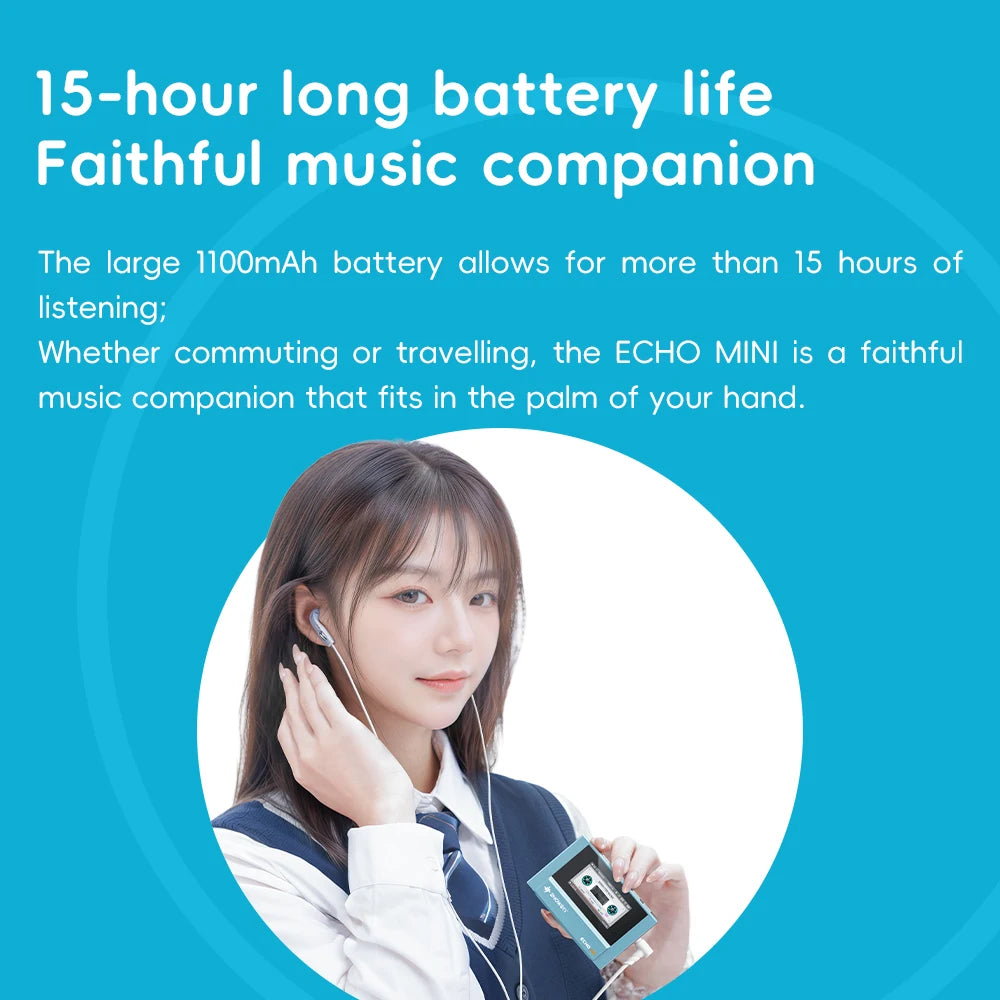 Snowsky/ Echo Mini Hifi Bluetooth MP3 Pure Music Player, 15Hours Playback, 3.5Mm/4.4Mm Headphones Output