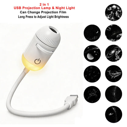 New Atmosphere Projection Car Ambient Light Large Range Projection Romantic Atmosphere Multiple Scenes Adjustable Focus Distance