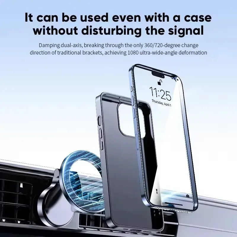 Foldable Magnet Car Mobile Phone Holder for Magsafe 360° Adjustable Magnetic Car Mount Stand for Iphone 17 Huawei Xiaomi in Car