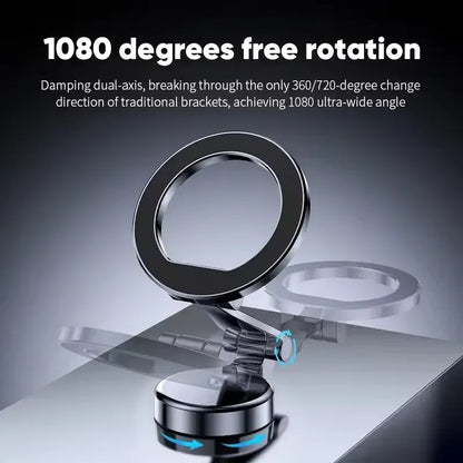 Foldable Magnet Car Mobile Phone Holder for Magsafe 360° Adjustable Magnetic Car Mount Stand for Iphone 17 Huawei Xiaomi in Car