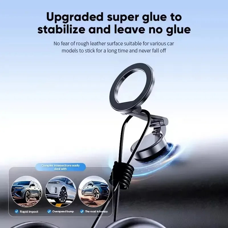 Foldable Magnet Car Mobile Phone Holder for Magsafe 360° Adjustable Magnetic Car Mount Stand for Iphone 17 Huawei Xiaomi in Car