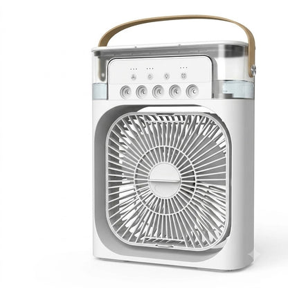New 3 in 1 Fan Air Conditioner Household Small Air Cooler LED Night Light Portable Humidifier Air Adjustment Fan Office Home Fan