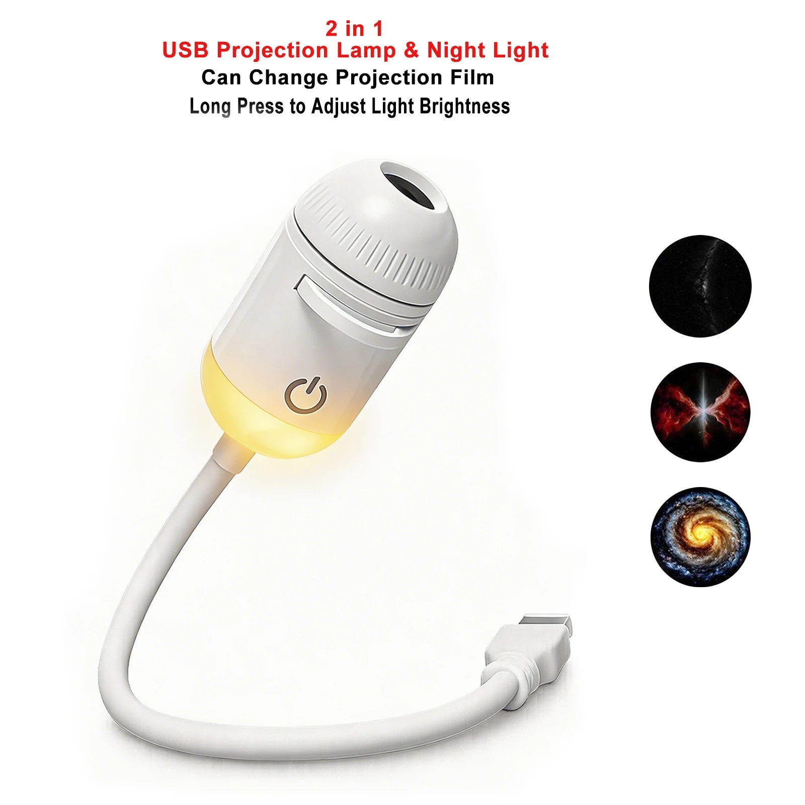 New Atmosphere Projection Car Ambient Light Large Range Projection Romantic Atmosphere Multiple Scenes Adjustable Focus Distance