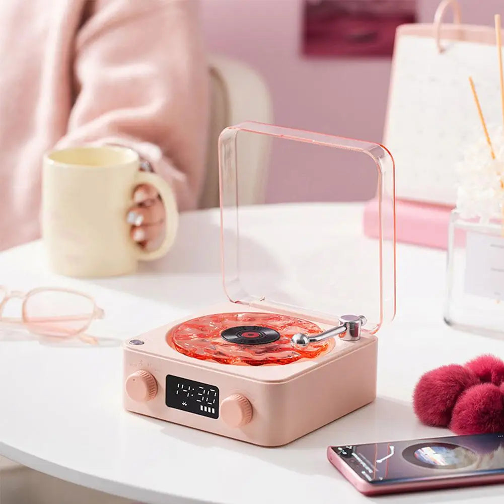 Vinyl Record Player Wireless Retro Sleep Aid Speakers Music Center White Noise W Bluetooth Light Sound Speaker Surroun M9H9